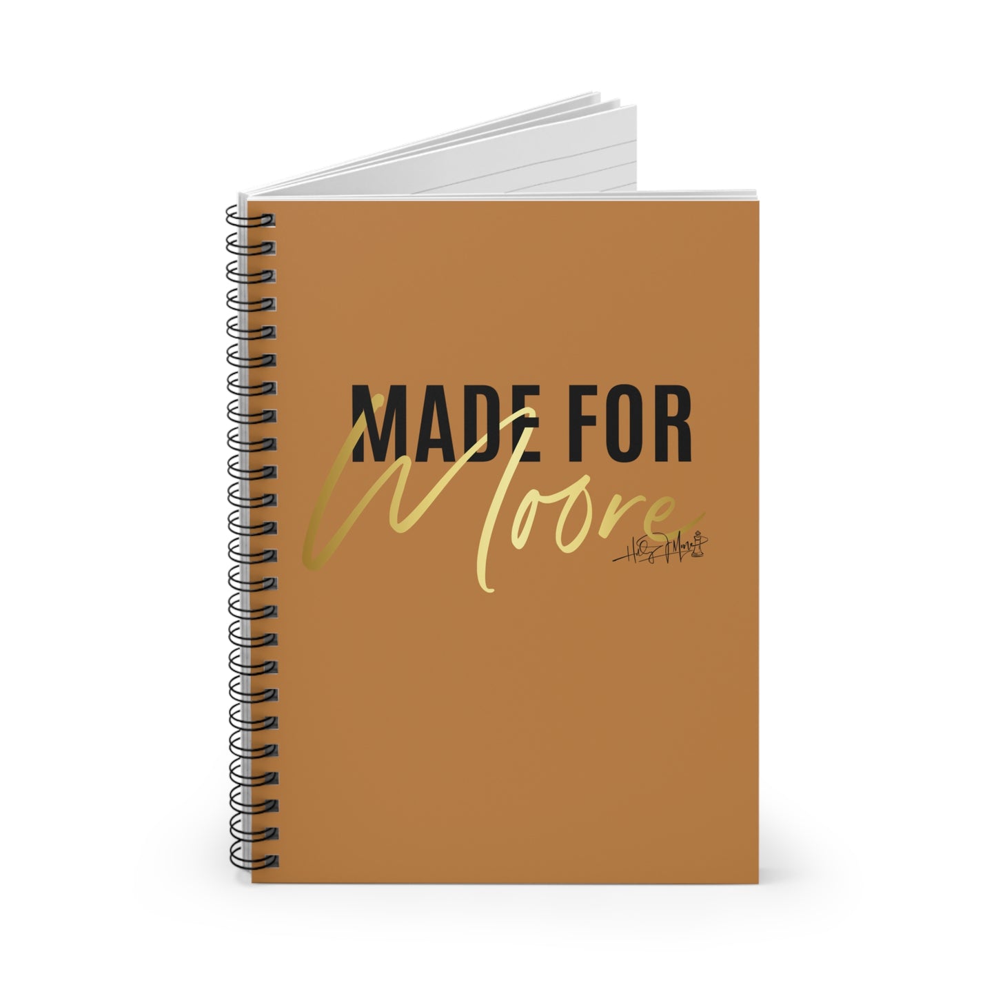 6x8 Spiral Notebook - Made For Moore Lt Brown