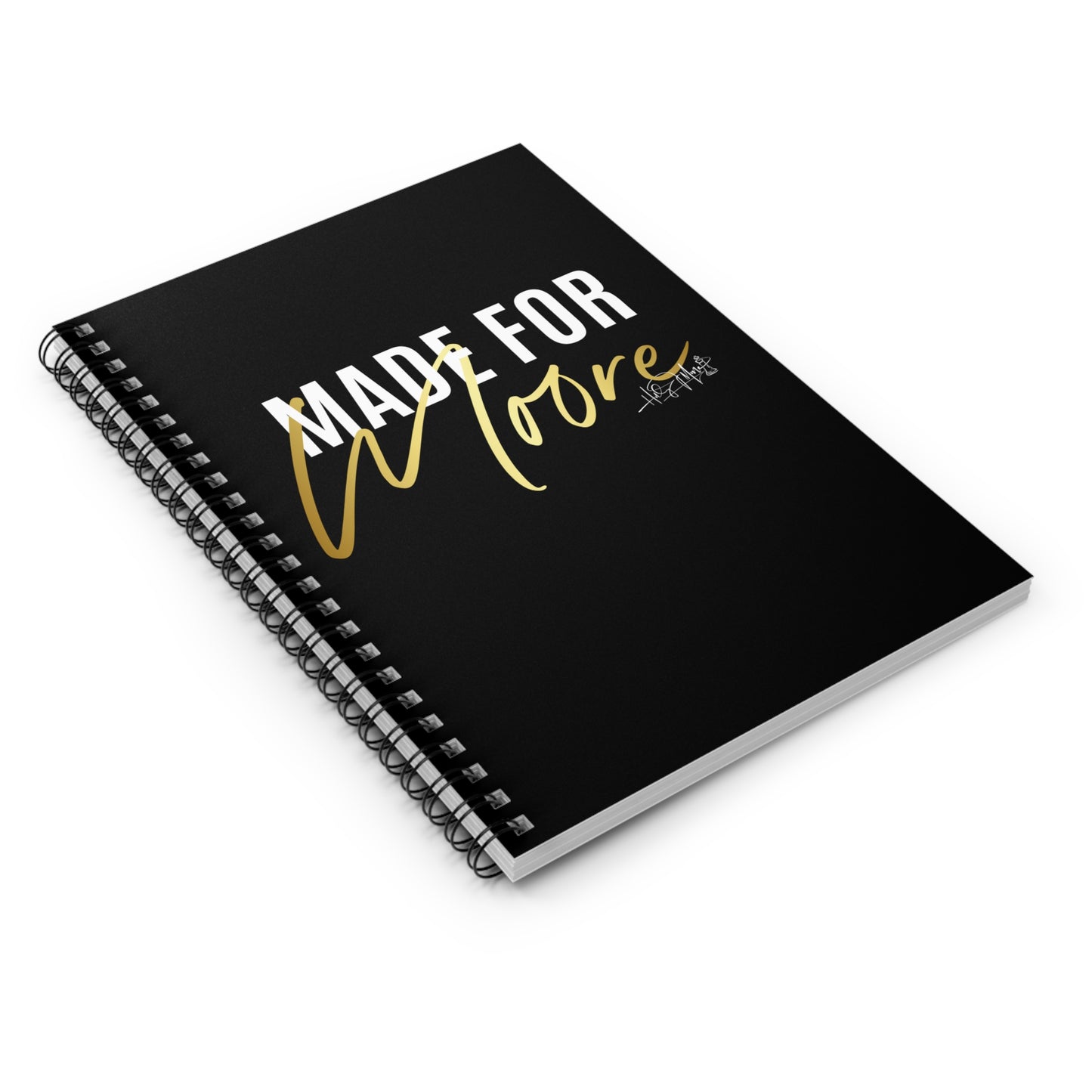 6x8 Spiral Notebook - Made For Moore Black