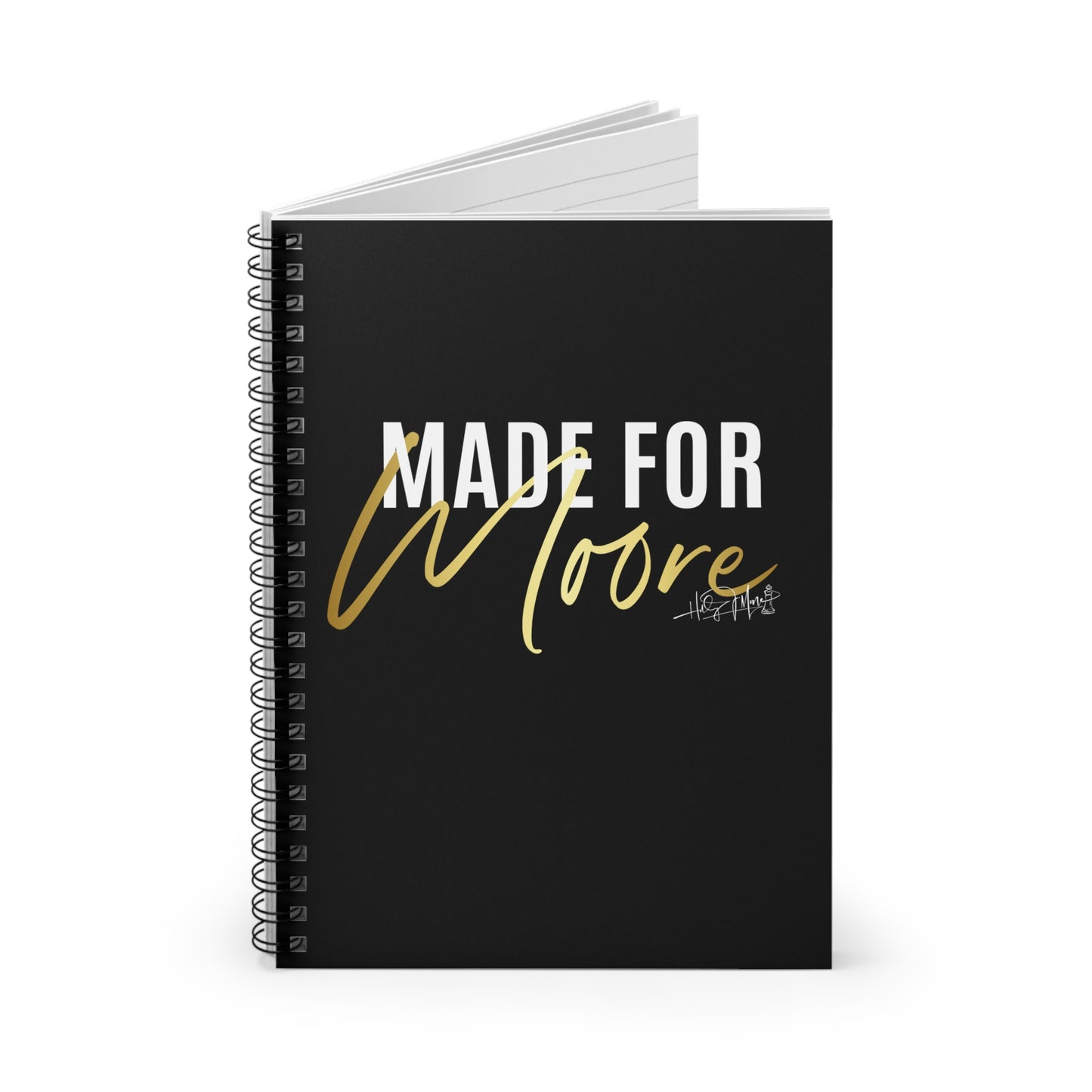 6x8 Spiral Notebook - Made For Moore Black