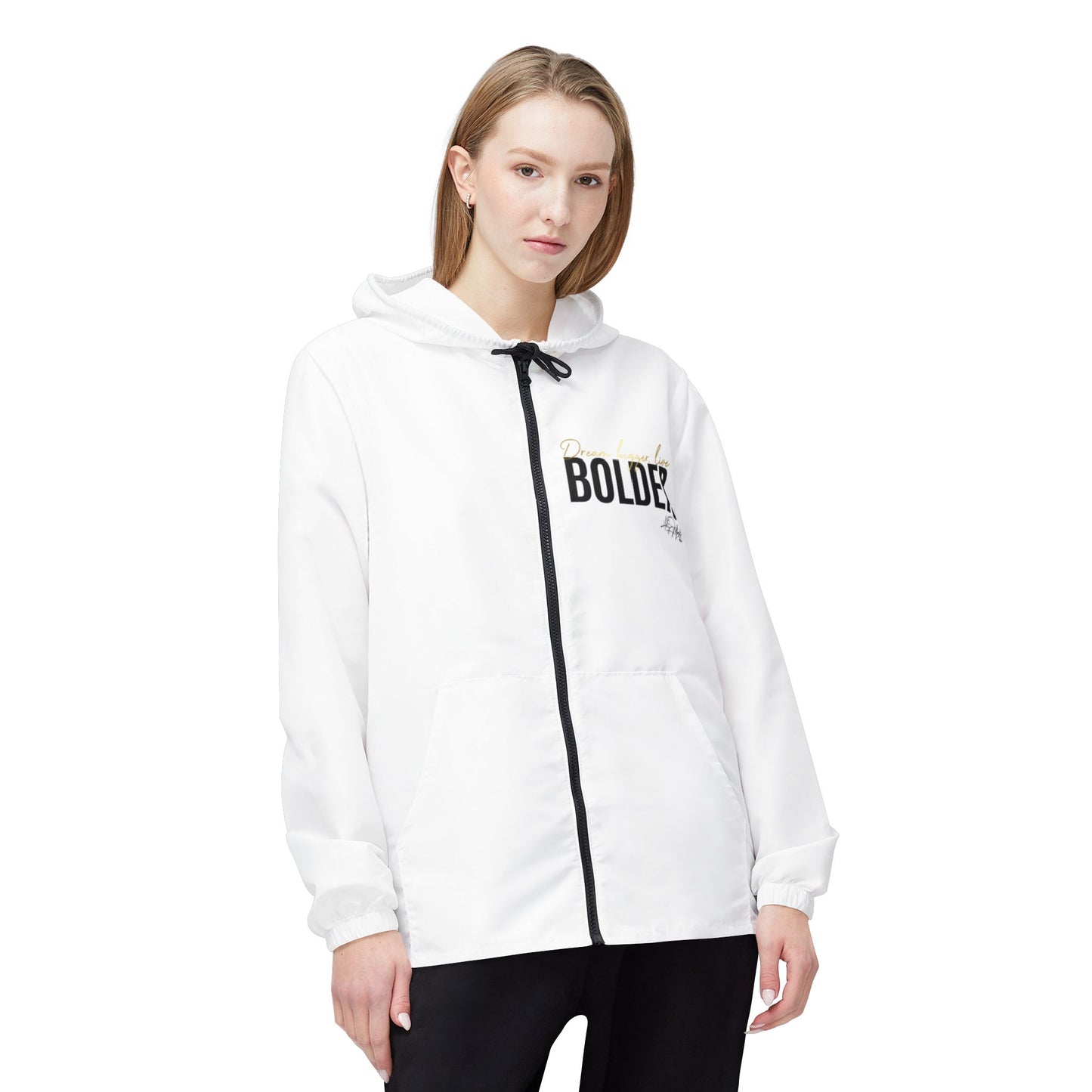Windbreaker Jacket - Live Bolder - White