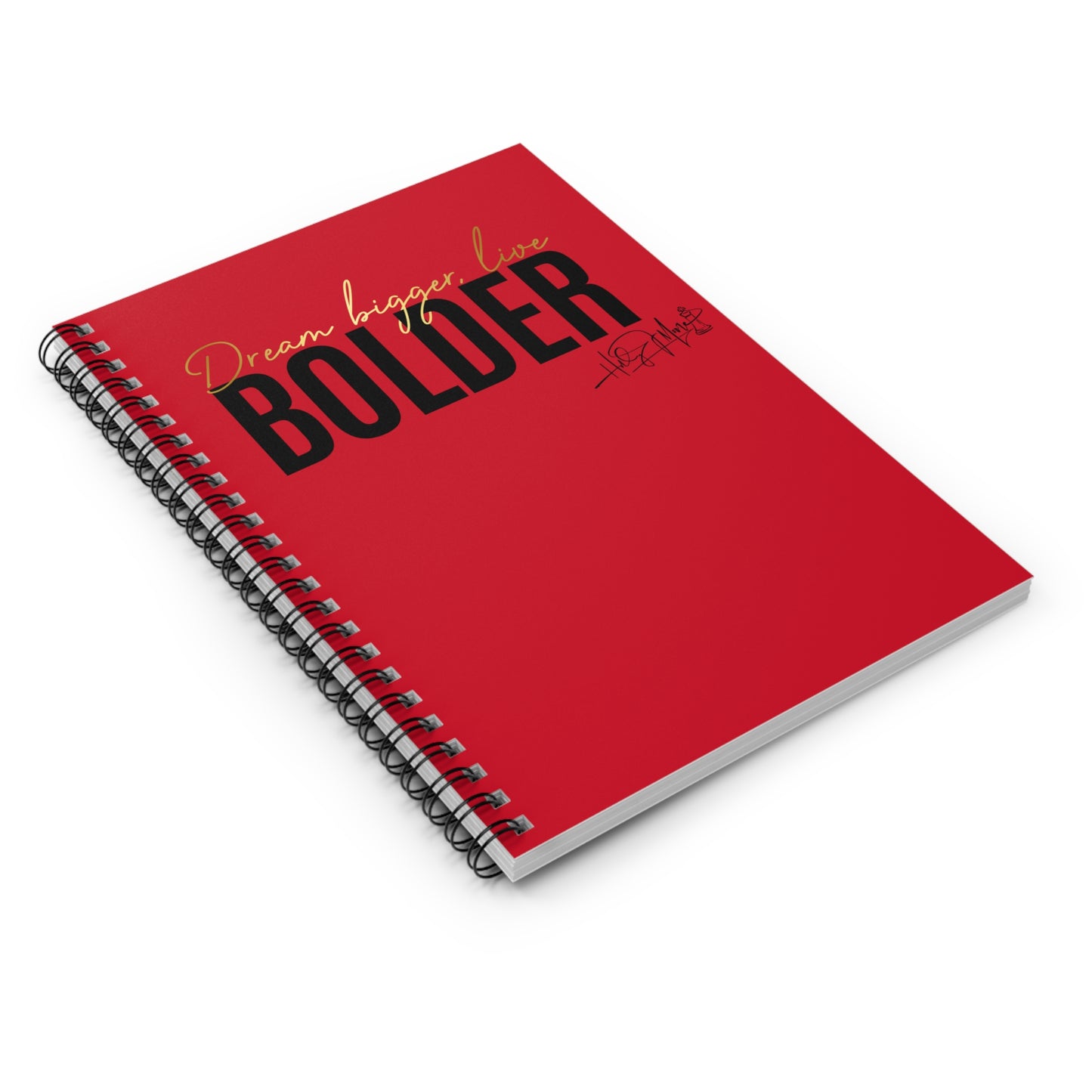 6x8 Spiral Notebook - Live Bolder Red
