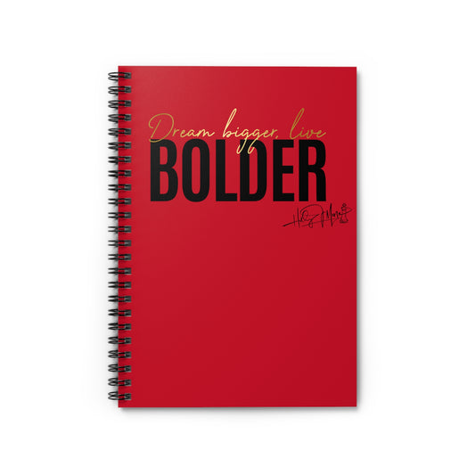 6x8 Spiral Notebook - Live Bolder Red